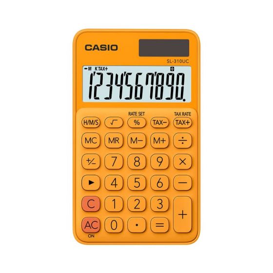 آلة حاسبة محمولة كاسيو، برتقالي - SL-310UC-RG
