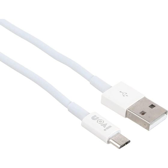كابل ايفون USB فئة A الي مايكرو USB، 2متر، ابيض - Kx2149