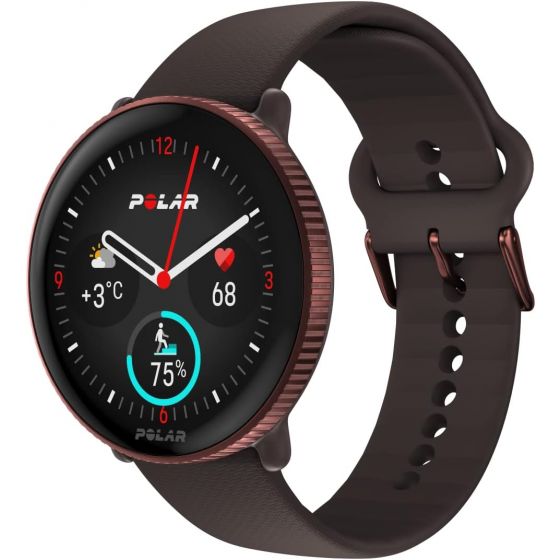 Polar Ignite 3 Smart Watch, 1.28 Inch, Copper Case and Brown Strap - ‎900106239