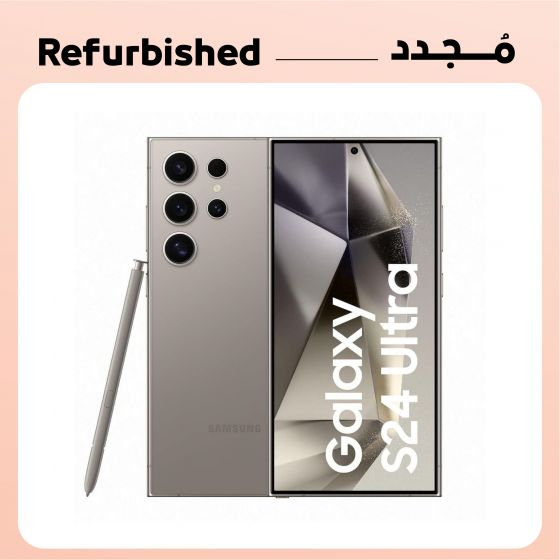 Refurbished Samsung Galaxy S24 Ultra, 256GB, 12GB, 5G, Dual SIM, Titanium Grey - Platinum Grade - 12 Months Warranty