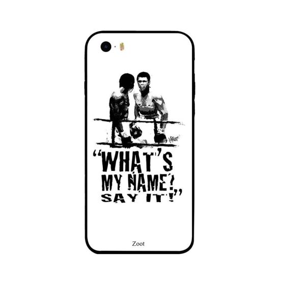جراب ظهر بطبعة عبارة Whats My Name Say It لابل ايفون 5S