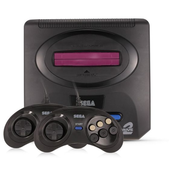 Sega Mega Drive ll Video Game Console with 2 Controllers, 16 Bit, 5 Games - Black