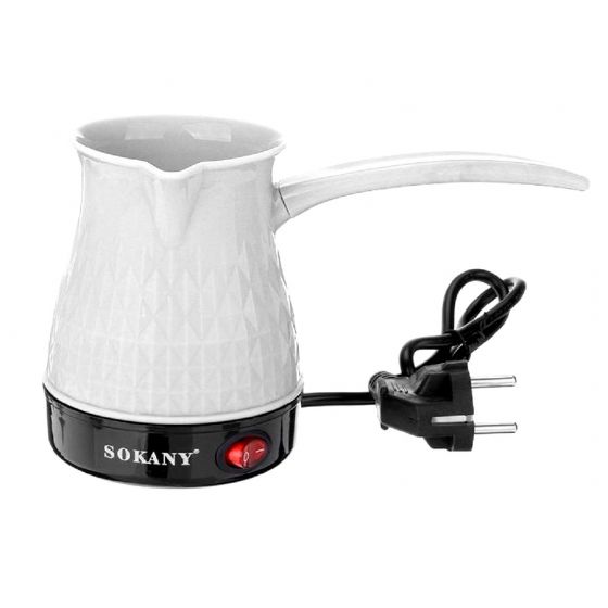 Sokany Turkish Coffee Maker, 600 Watt, ًWhite- Sk-219
