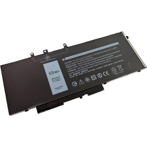 YASI MFG GJKNX Lithium Ion Laptop Battery for Dell Latitude 5480, 5280, 68Wh - Black
