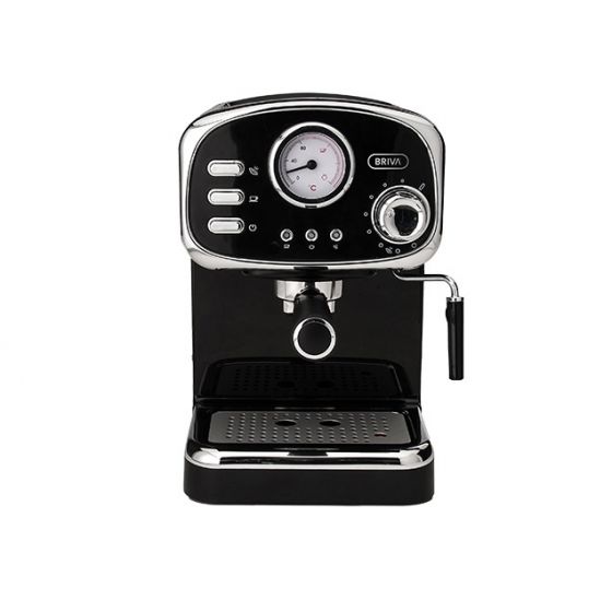 Briva CLASSIC Espresso and Coffee Machine, 1.2 Liter, 1100 Watt- Black