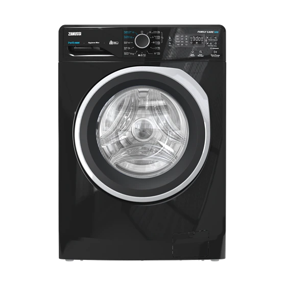 Zanussi Perlamax Washing Machine, 7 Kg, Black - ZWF7240BS5