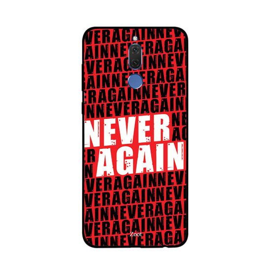 جراب ظهر زوت بطبعة عبارة Never Again لهواوي ميت 10 لايت