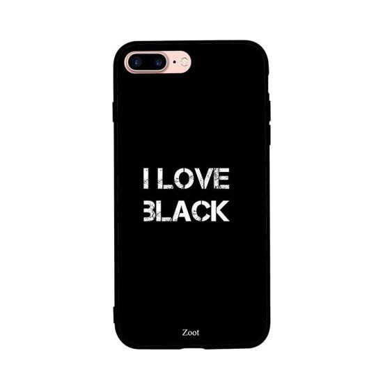 I Love Black Printed Back Cover for Apple iPhone 7 Plus