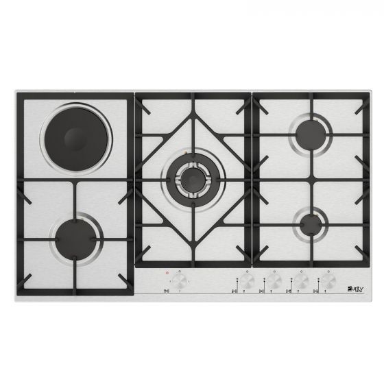 Purity Dual Fuel Built-in Hob, 90CM, 5 Burners, Stainless Steel - HPT909ES
