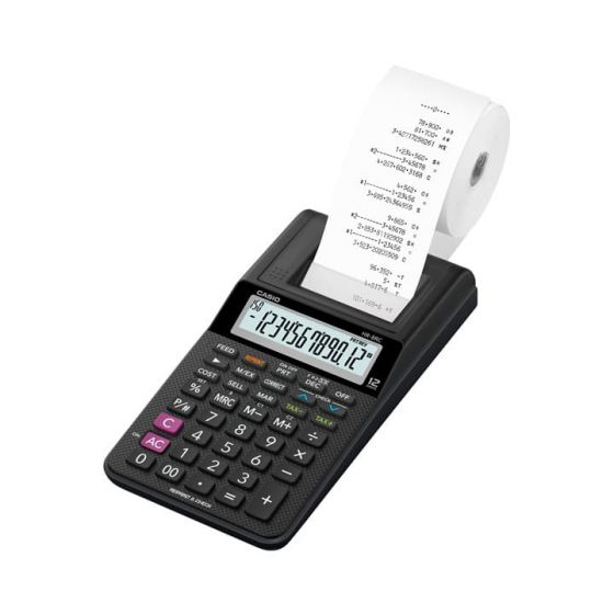 آلة حاسبة بخاصية الطباعة كاسيو، اسود - HR-8RC-BK