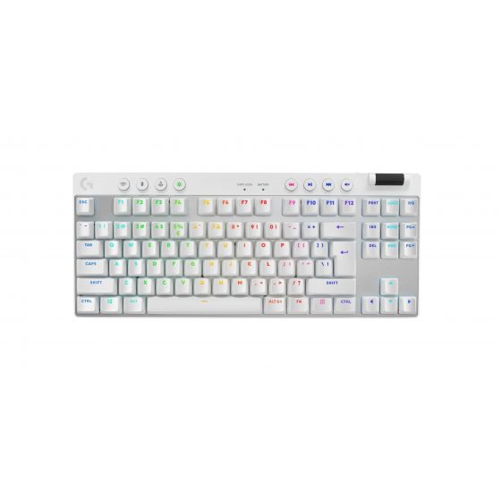 كيبورد جيمنج لاسلكي لوجيتك G PRO X TKL ، بمفاتيح Tactile - ابيض