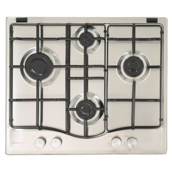 Ariston Built-In Gas Hob, 4 Burners, Stainless Steel, 60 cm - PCN 642 IX/A