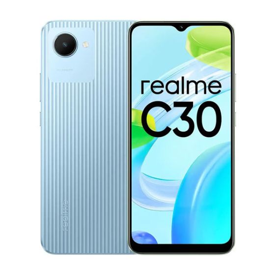 ريلمي C30، بشريحتين، 32 جيجا، رام 2 جيجا، شبكة 4G LTE - ازرق بدون ضمان