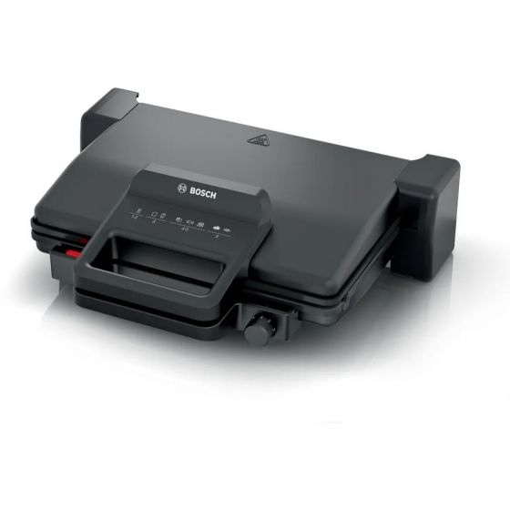 Bosch Electric Contact Grill, 2000 Watt, Black - TCG3323