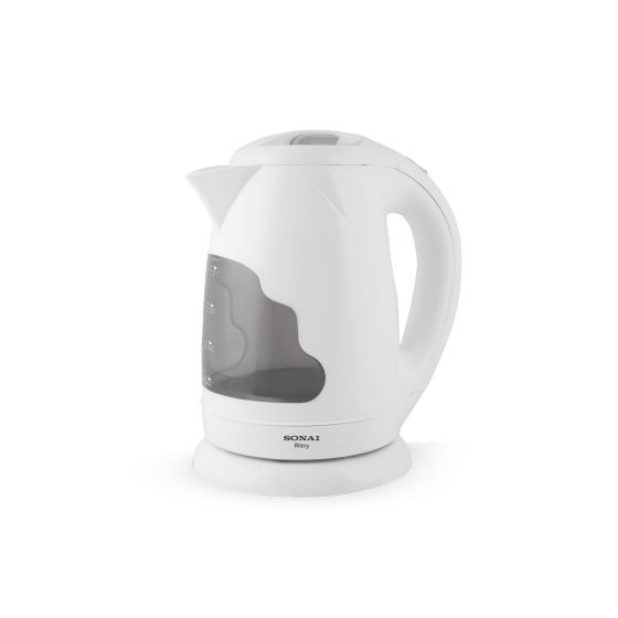 Sonai Wavy Electric Kettle, 1.7 Liters, 2200W, White - MAR-3970