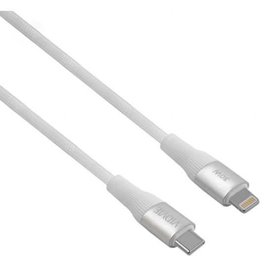 كابل USB-C الى لايتنينج فيدفي، 30 وات، 1 متر، ابيض - CB4038C&i 