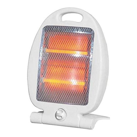 Halogen Heater, 2 Candles, 800 Watt - White