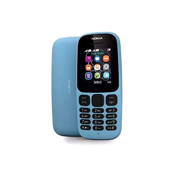 Nokia 105 Dual Sim, 4MB- Blue- 2G