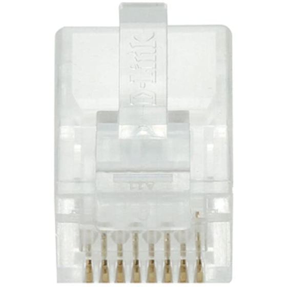 موصل CAT6 دي لينك، 100 قطعة، شفاف - RJ45