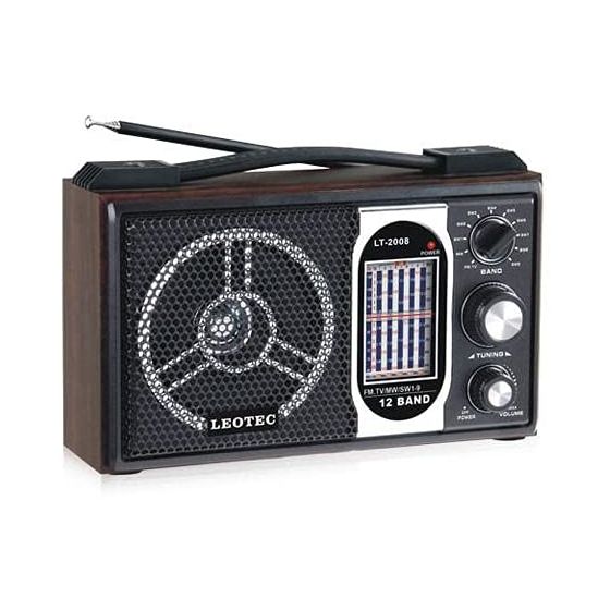 Leotec Radio, Black and Brown - LT-2008