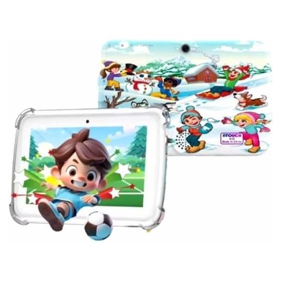 A38 Kids Tablet, 7 Inch, 256GB, 8GB RAM, WiFi - Multi-Color With Screen Protector Gift