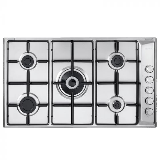 ELBA Gas Hob, 90cm, 5 Burners, Stainless steel - EN90-544XD