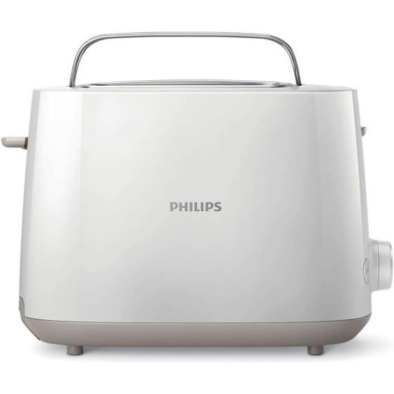 Philips Daily Collection Toaster, 2 Slices, 900 Watt, White- HD2581