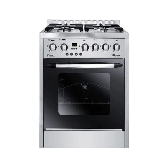 بوتجاز غاز يونيون اير اي كوك برو، 60 سم، فضي واسود - C6060SS-1SC-191-IDP-A