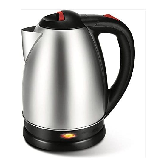 Flamngo Electric Water Kettle, 1.5 Liters, 1500 Watt, Silver and Black - FM-3000