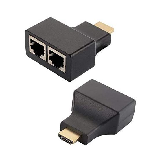 HDMI Extender Converter For Cat 5e Cat 6 - Black