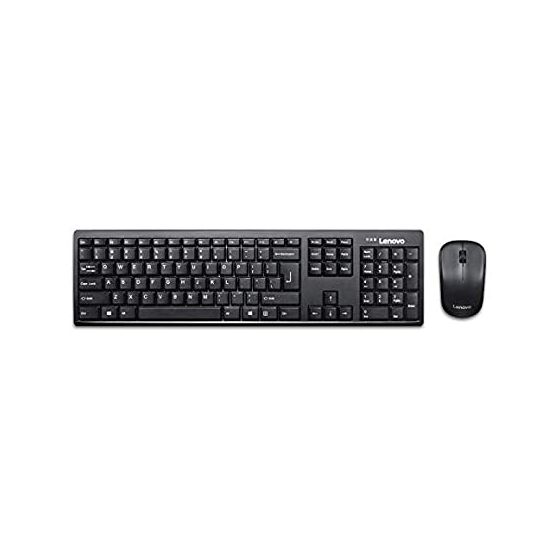 Lenovo 100 Wireless Combo Keyboard and Mouse - Black