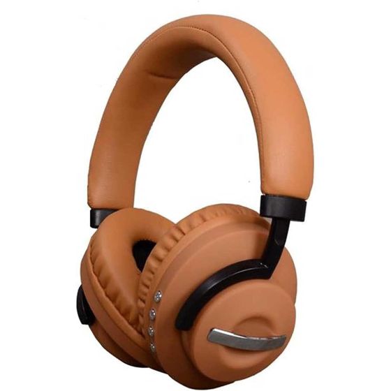 سماعة راس لاسلكية سودو بميكروفون، بني - SD-1006