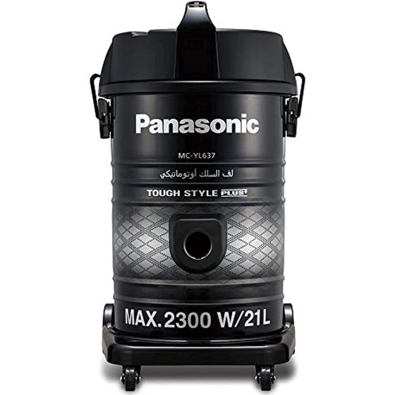 Panasonic Tough Style Plus Drum Vacuum Cleaner, 21L, 2300W, Black - MC-YL637