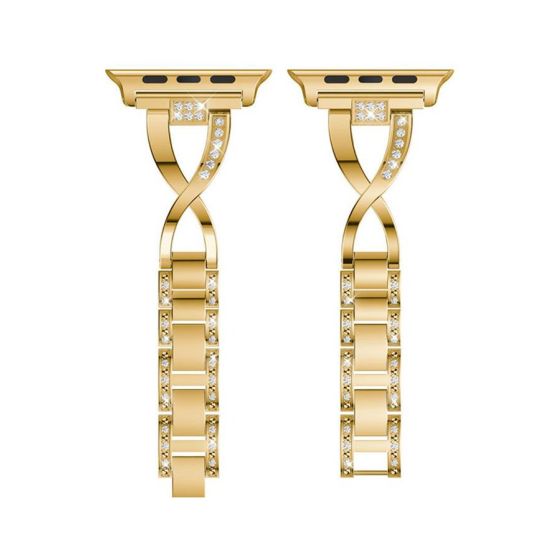 Lnkoo Smartwatch Band for Apple Watch Series 1 to 4, 42mm - Gold