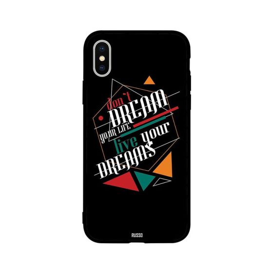 Live Your Dreams Geometry Printed Back Cover for Apple iPhone XR