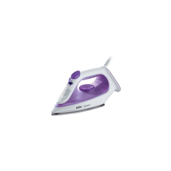 Braun TexStyle 1 Steam Iron, 2000 Watt, White and Violet - SI1080VI