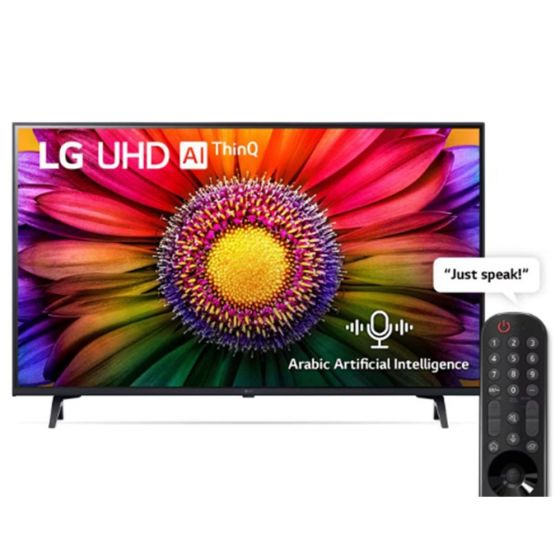 تلفزيون ال جي 43 بوصة، دقة 4K UHD سمارت LED بريسفر داخلي - 43UR801C
