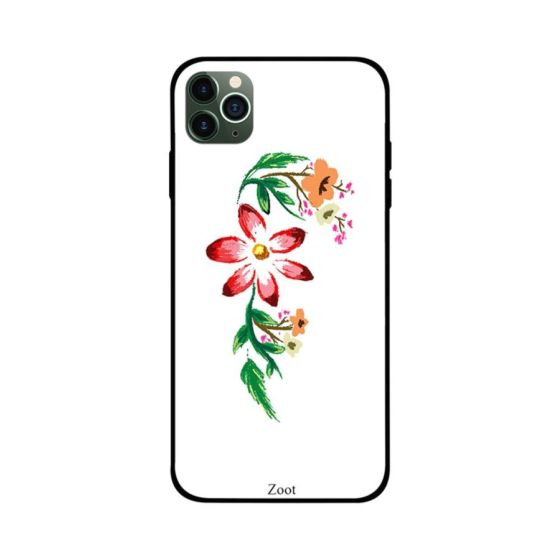 Floral Green Red Printed Back Cover for Apple iPhone 11 Pro Max
