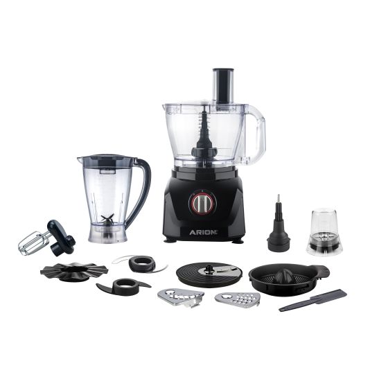 Arion Food Processor, 1500 Watt, Black - AR-8821 B