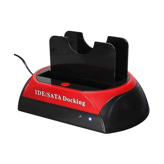IDE SATA Hard Drive Disk Docking Station, 2.5 Inch, 3.5 Inch - Black And Red