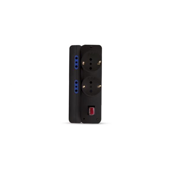 مقبس كهربائي اليوس، اسود - Basic 6 Sockets