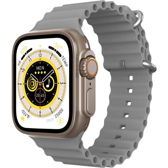 X8 Plus Ultra Smart Watch, 1.3 Inch - Grey