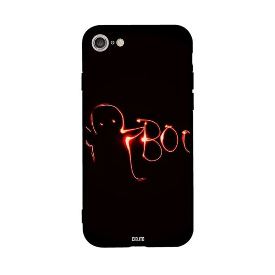 جراب ظهر بطبعة كلمة Boo لابل ايفون 8