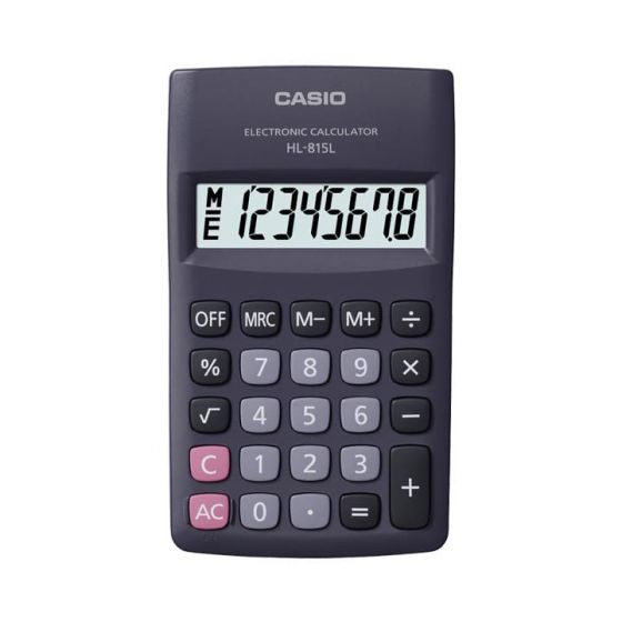 آلة حاسبة عملية كاسيو، اسود - HL-815L-BK