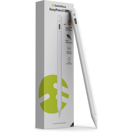 SwitchEasy Pro 3 Stylus Pen with Palm Rejection - White