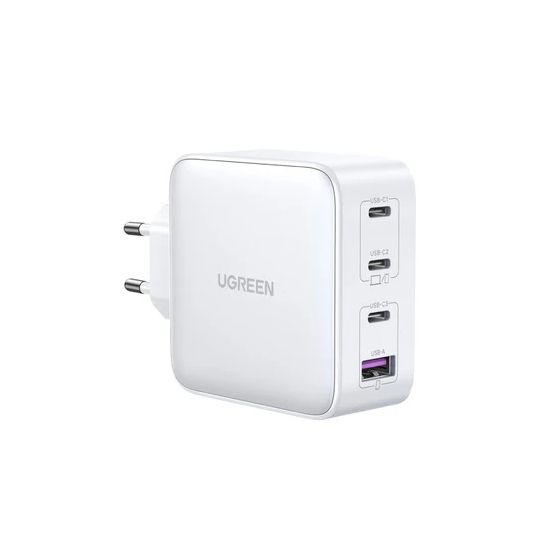Ugreen Nexode Wall Charger, 100 Watt, 4 Ports, White - CD226