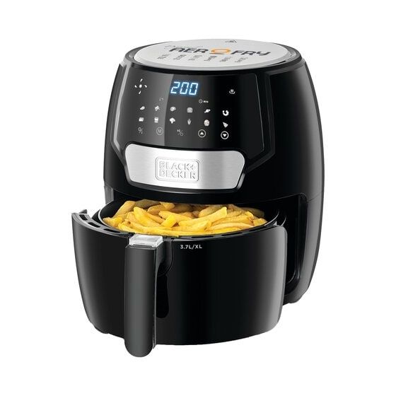 Black + Decker Digital Air Fryer, 3.7 Liters, 1500 Watt, Black- AF4037-B5