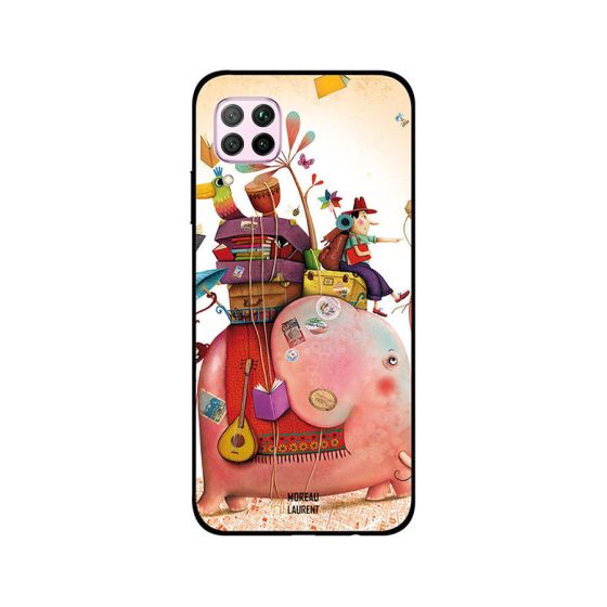 Moreau Laurent Travel On Elephant Printed Back Cover for Huawei Nova 7i