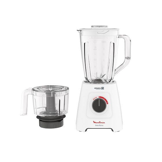 Moulinex Blendforce Blender with Attachments, 2 Liters, 800 Watt, White  - LM42X2EG