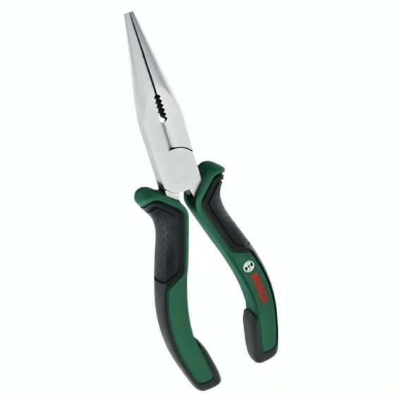 Bosch Long Nose Pliers, 180 mm - Black and Green